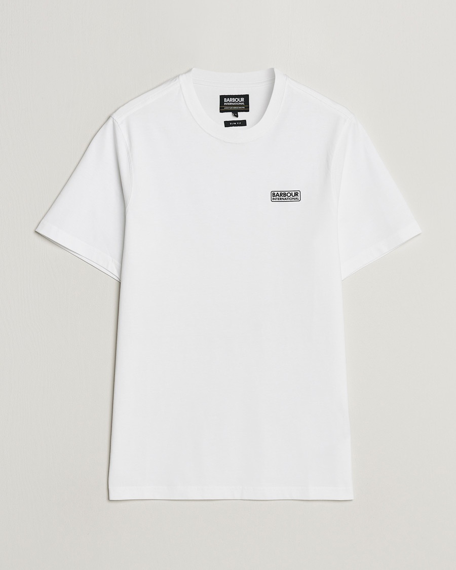 Barbour International Small Logo T-Shirt White/Black – Hvid