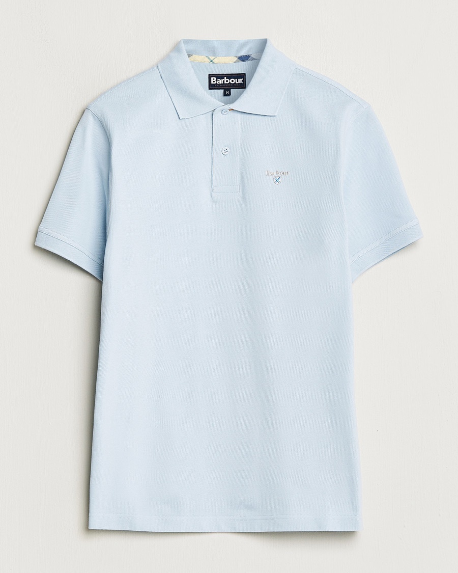 Barbour Lifestyle Tartan Pique Polo Niagra Mist – Blå