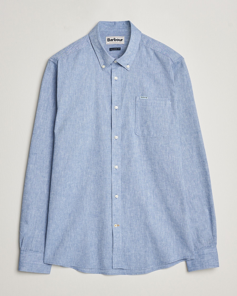Barbour Lifestyle Nelson Linen/Cotton Shirt Blue – Blå