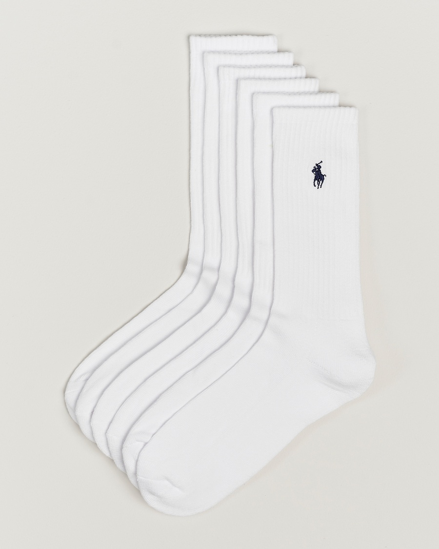 Polo Ralph Lauren Polo Ralph Lauren6-Pack Sport Crew SockWhite – Hvid
