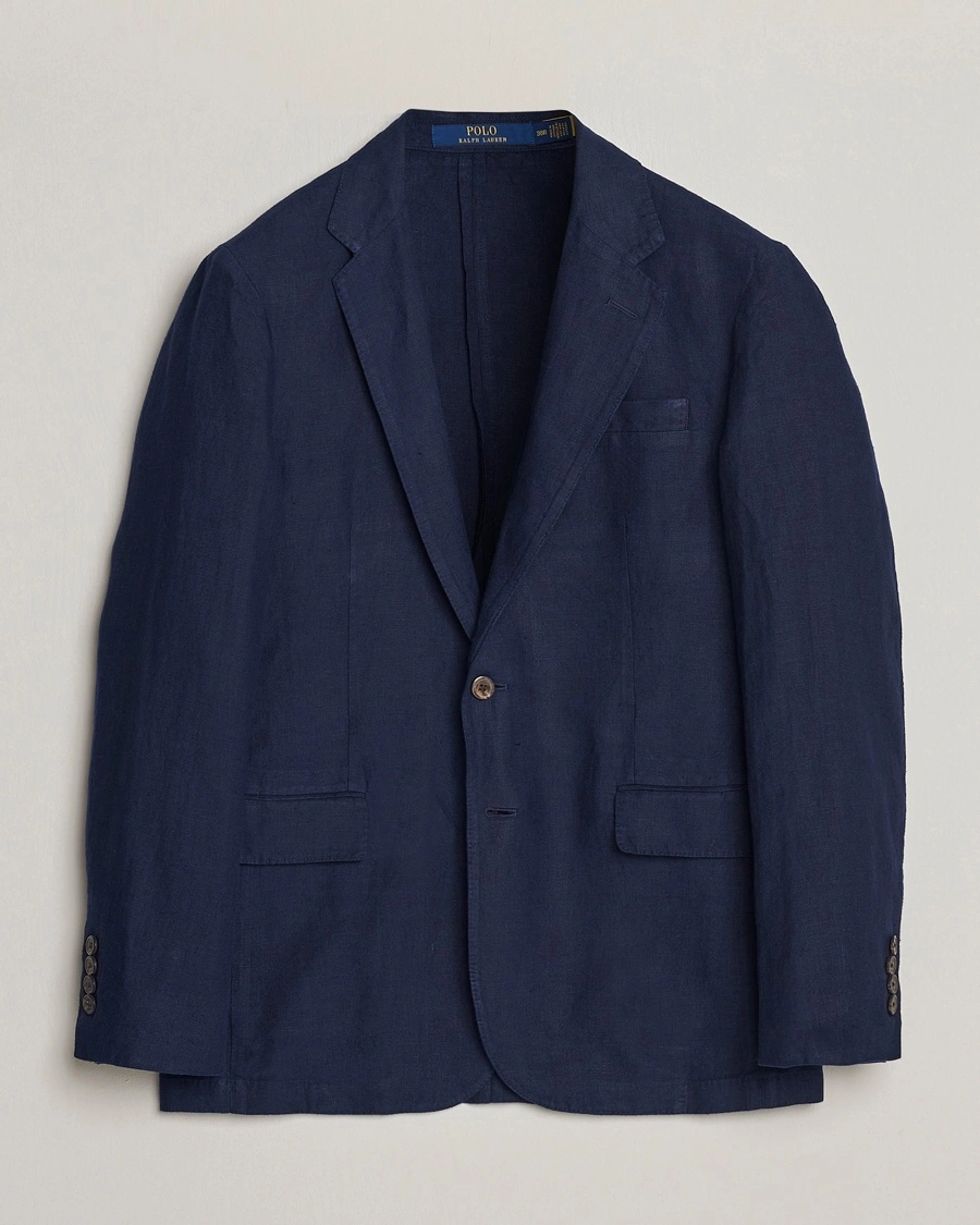 Polo Ralph Lauren Linen Sportcoat Navy – Blå