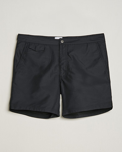 Herre | Badebukser med snøre | Sunspel | Recycled Seaqual Tailored Swim Shorts Black