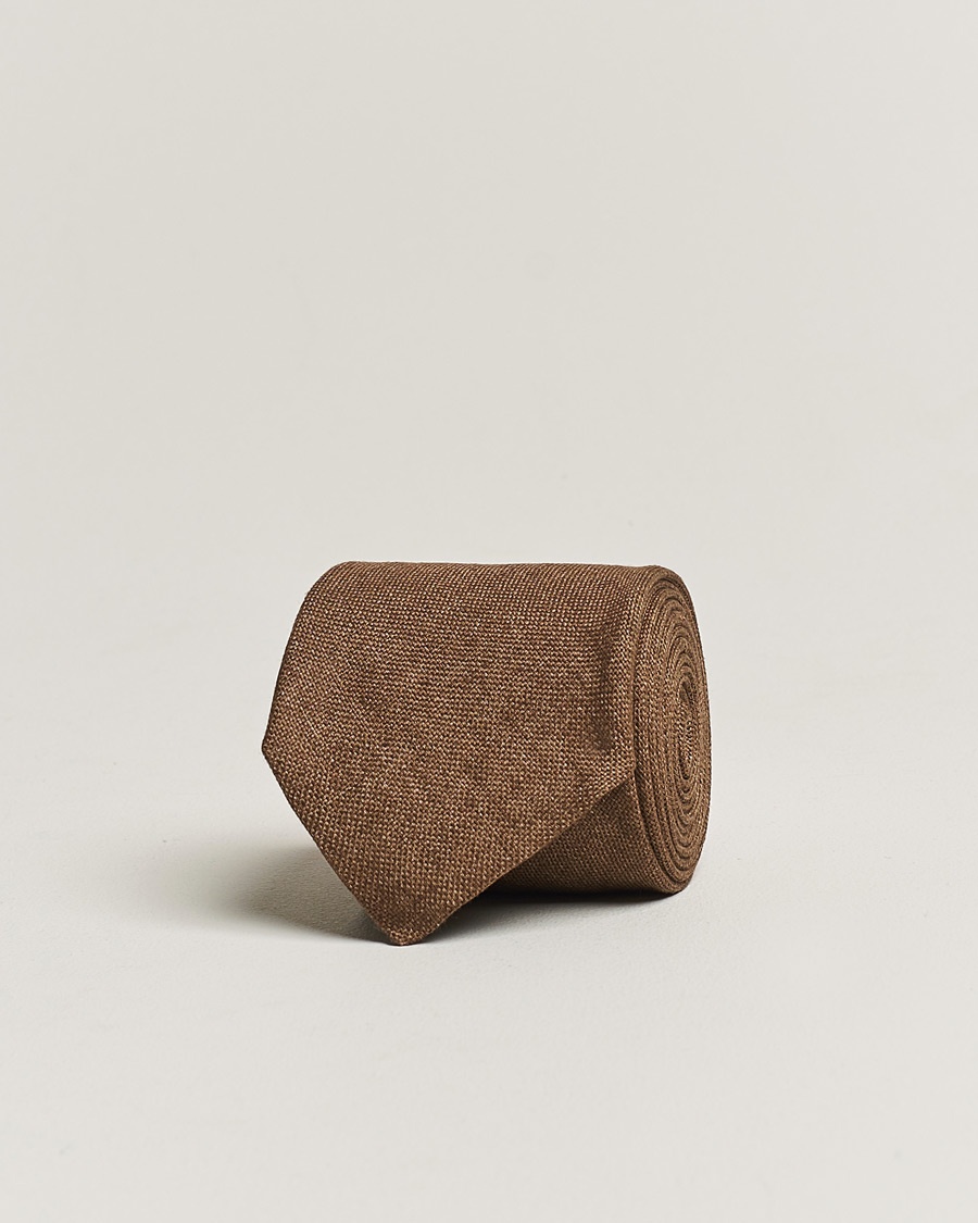 Amanda Christensen Amanda ChristensenHopsack Linen 8cm TieBrown – Brun