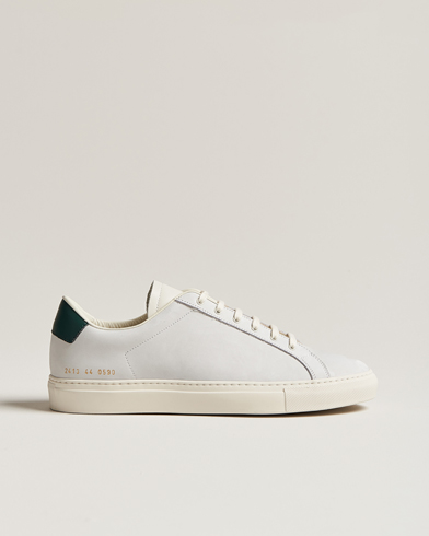  Retro Pebbled Nappa Leather Sneaker White/Green