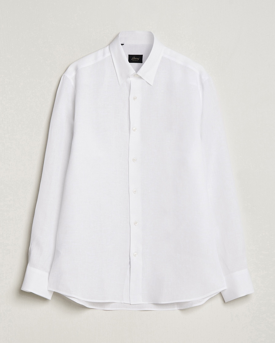 Herre |  | Brioni | Linen Sport Shirt White