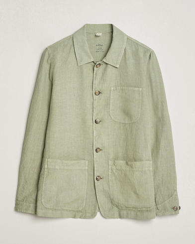 Herre | Italian Department | Altea | Linen Shirt Jacket Olive
