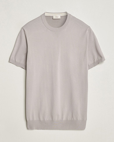Herre | Italian Department | Altea | Extrafine Cotton Knit T-Shirt Taupe
