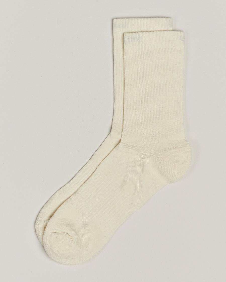 Sweyd Crew Cotton Socks White – Hvid
