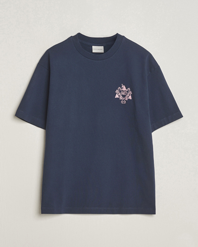 Herre |  | Drôle de Monsieur | Blason Embroidered T-Shirt Midnight Blue