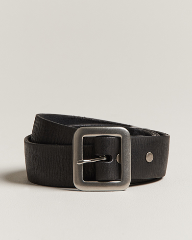 Herre | RRL | RRL | Tumbled Leather Belt Vintage Black