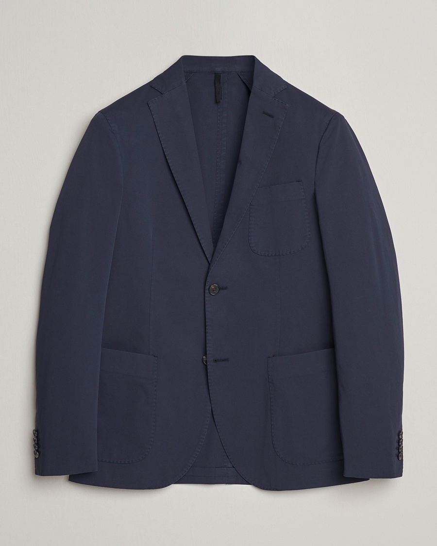  Unconstructed Comfort Cotton Blazer Navy