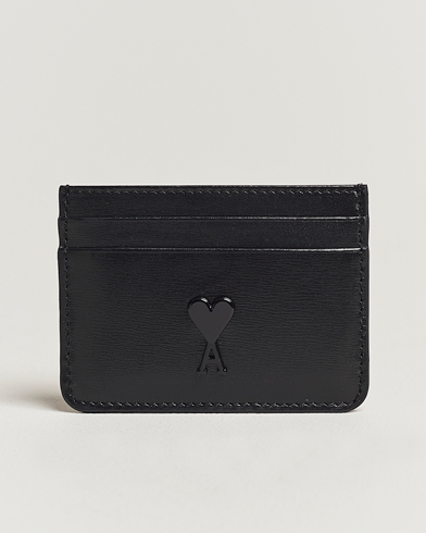 Herre |  | AMI | Tonal Heart Logo Leather Card Holder Black