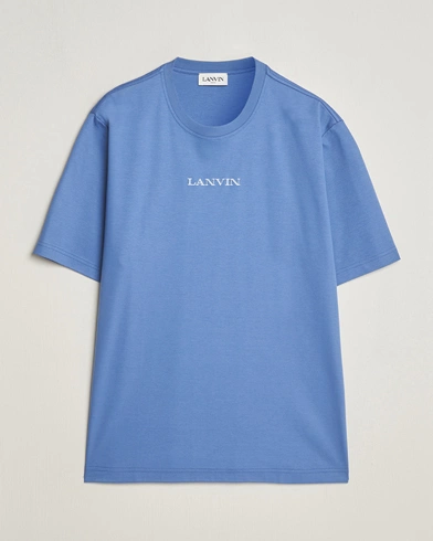 Herre | Lanvin | Lanvin | Embroidered Logo T-Shirt Cornflower