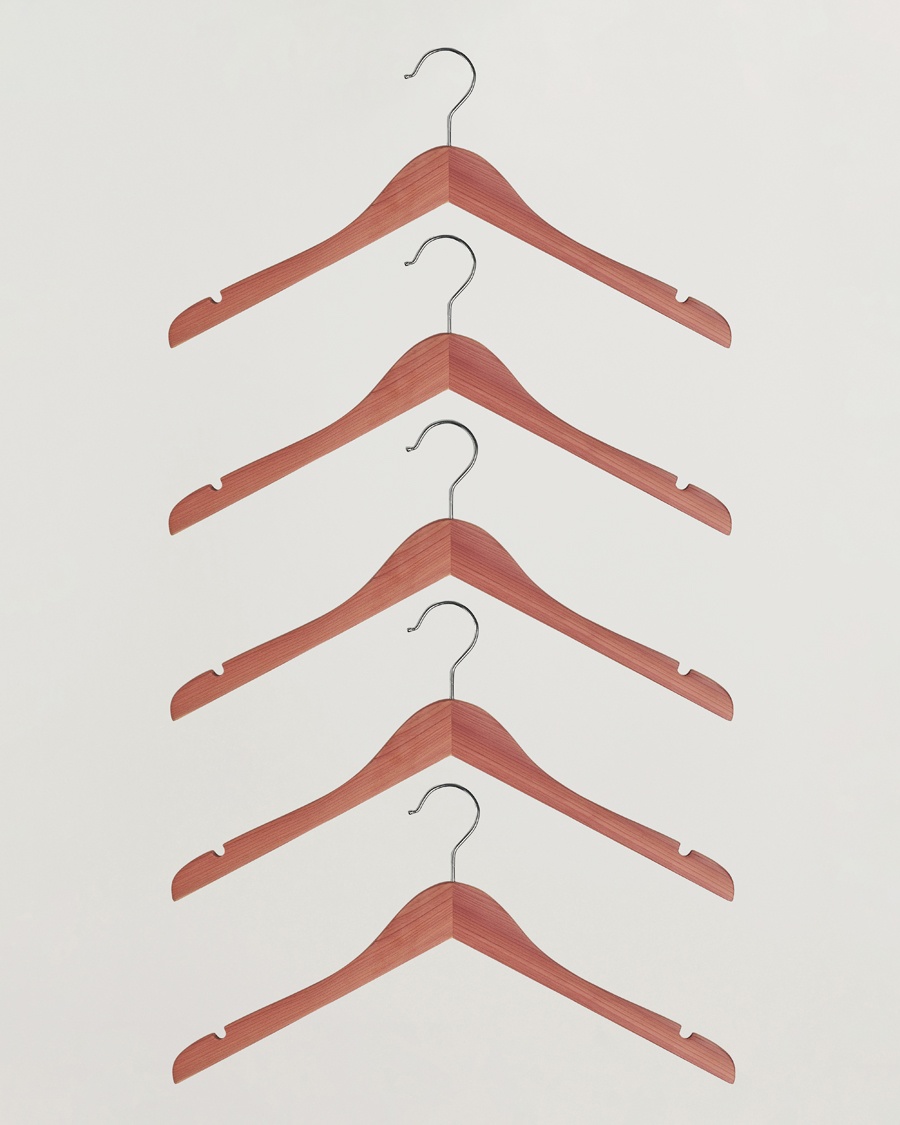 Care with Carl 5-Pack Cedar Wood Shirt Hangers