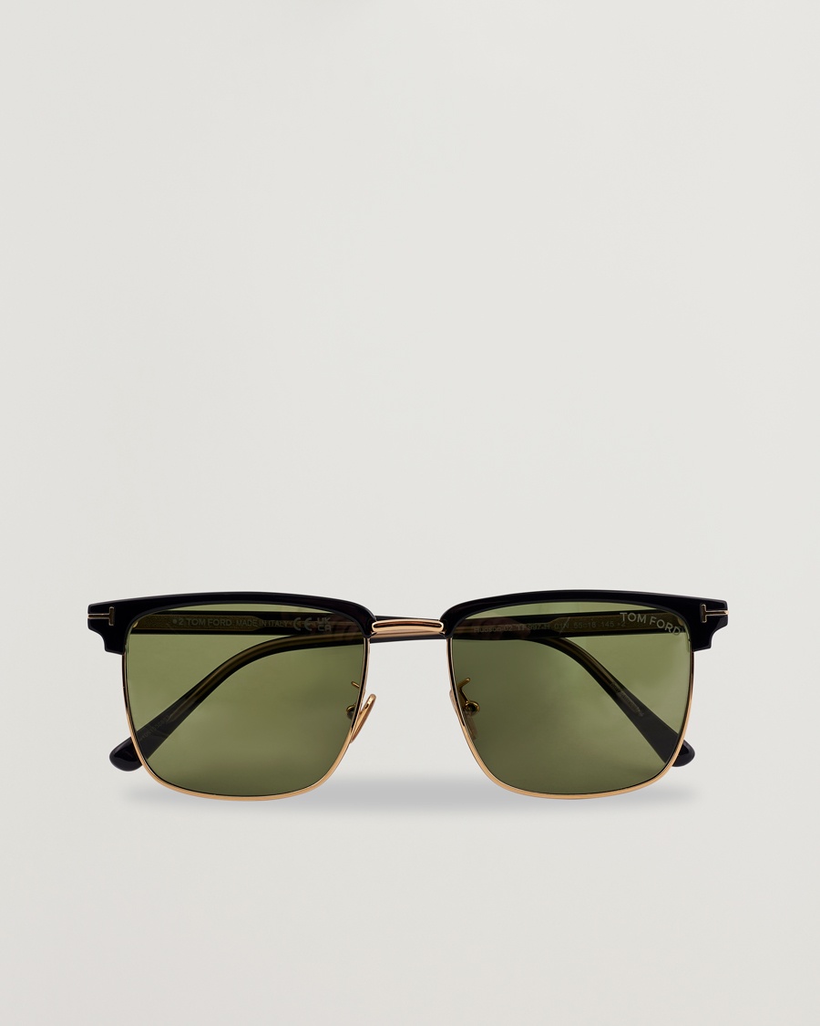 Tom Ford Hudson FT0997-H Metal Sunglasses Black/Green – Sort