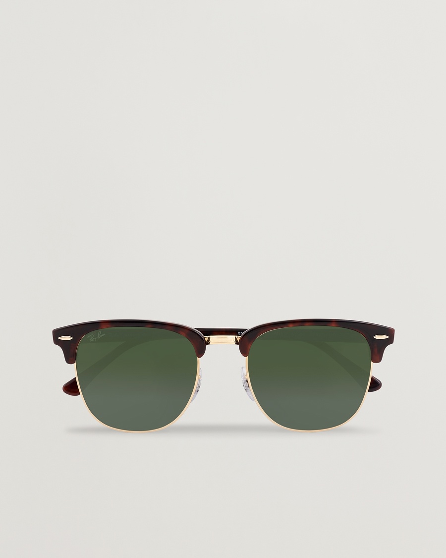 Ray-Ban Clubmaster Sunglasses Mock Tortoise/Crystal Green – Grøn
