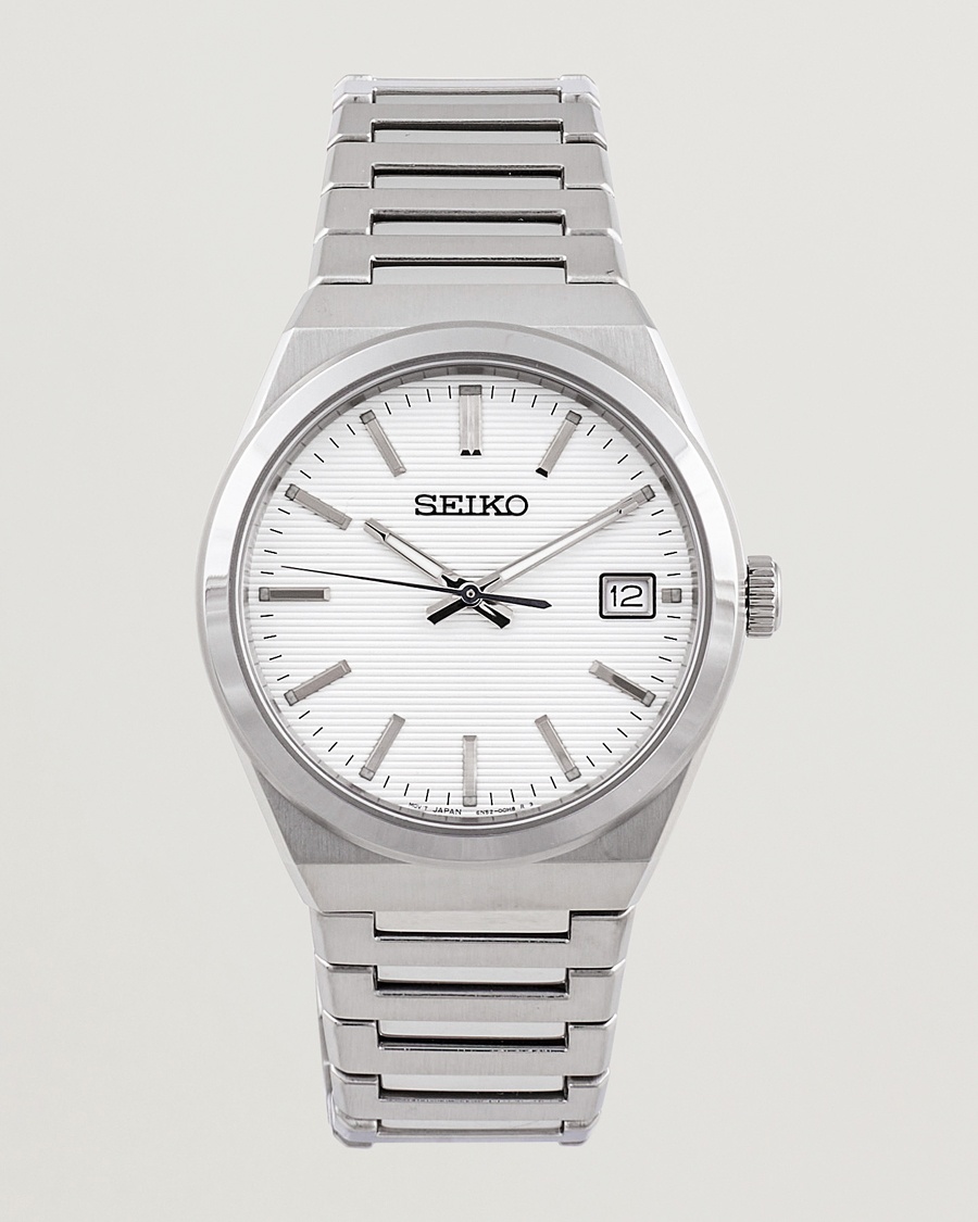 Seiko Sapphire 39mm Steel White Dial – Hvid