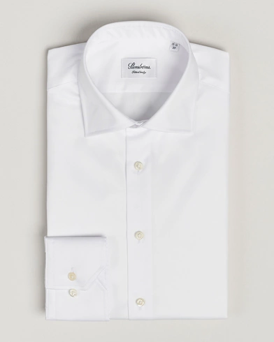  Fitted Body Cotton Twill Cut Away Shirt White