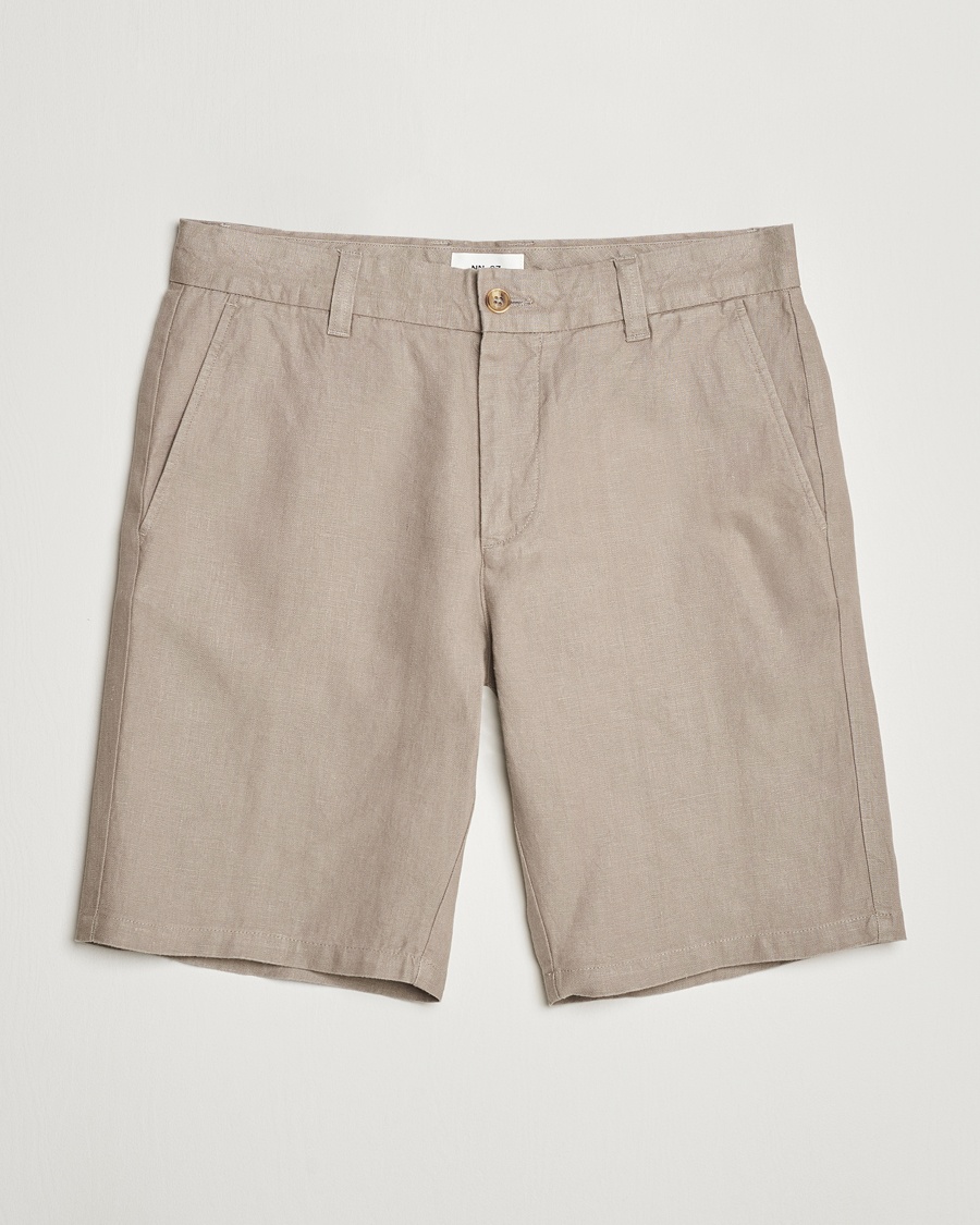 Herre | Hørshorts | NN07 | Crown Linen Shorts Greige