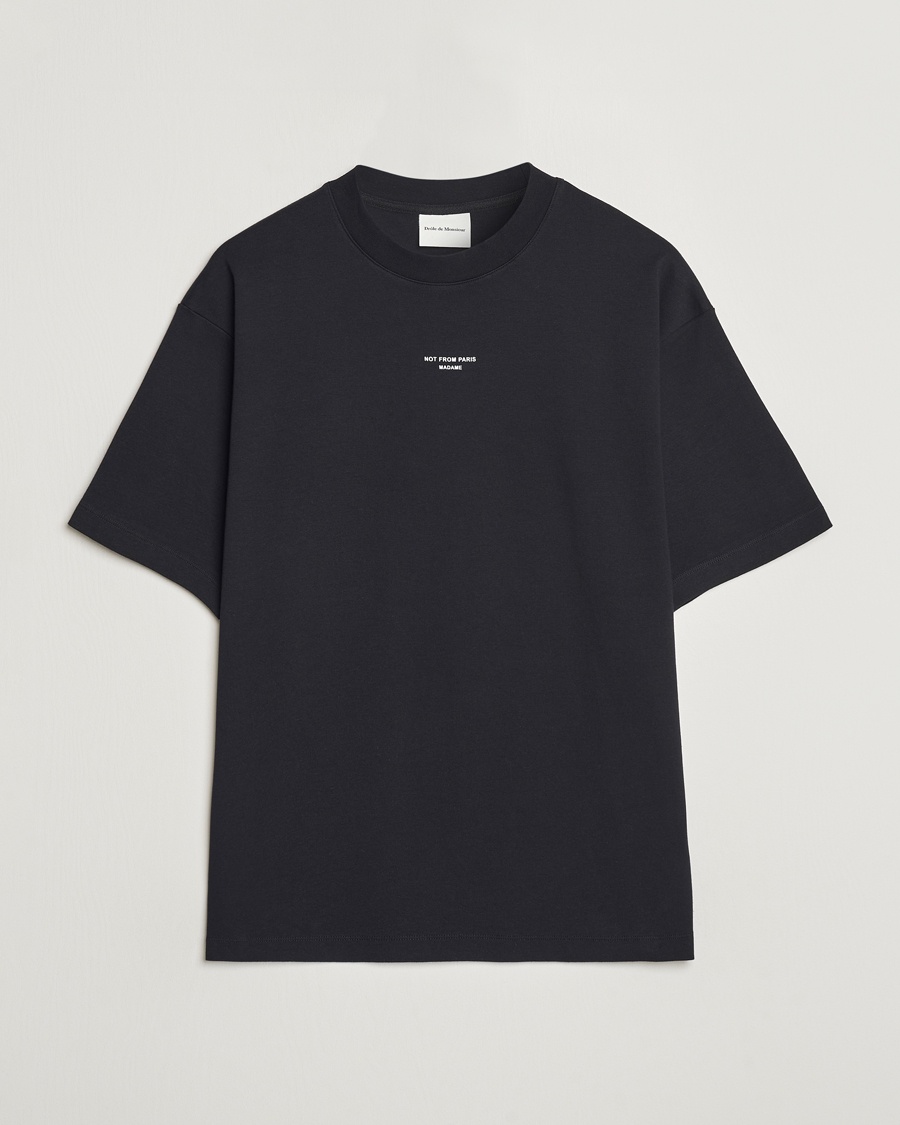 Drôle de Monsieur Classic Slogan T-Shirt Black – Sort