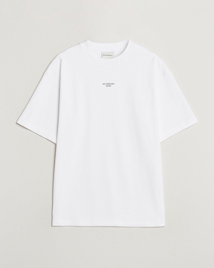 Drôle de Monsieur Classic Slogan T-Shirt Optic White – Hvid