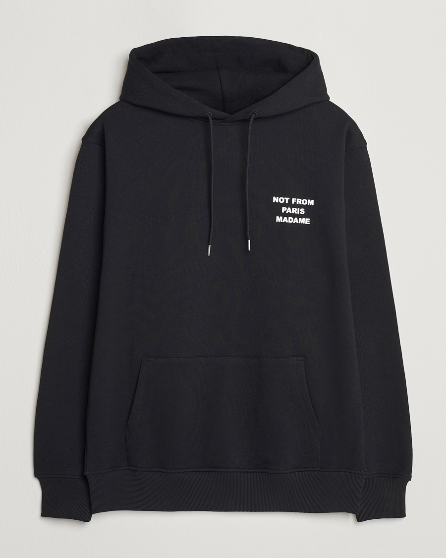 Drôle de Monsieur Slogan Hoodie Black – Sort