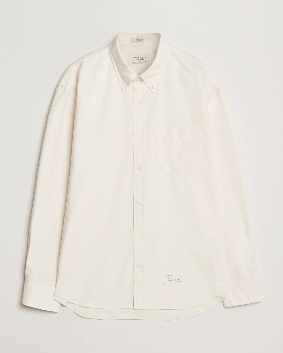 Herre | Afdelinger | GANT 240 Mulberry Street | Regular Fit US Oxford Shirt Cream