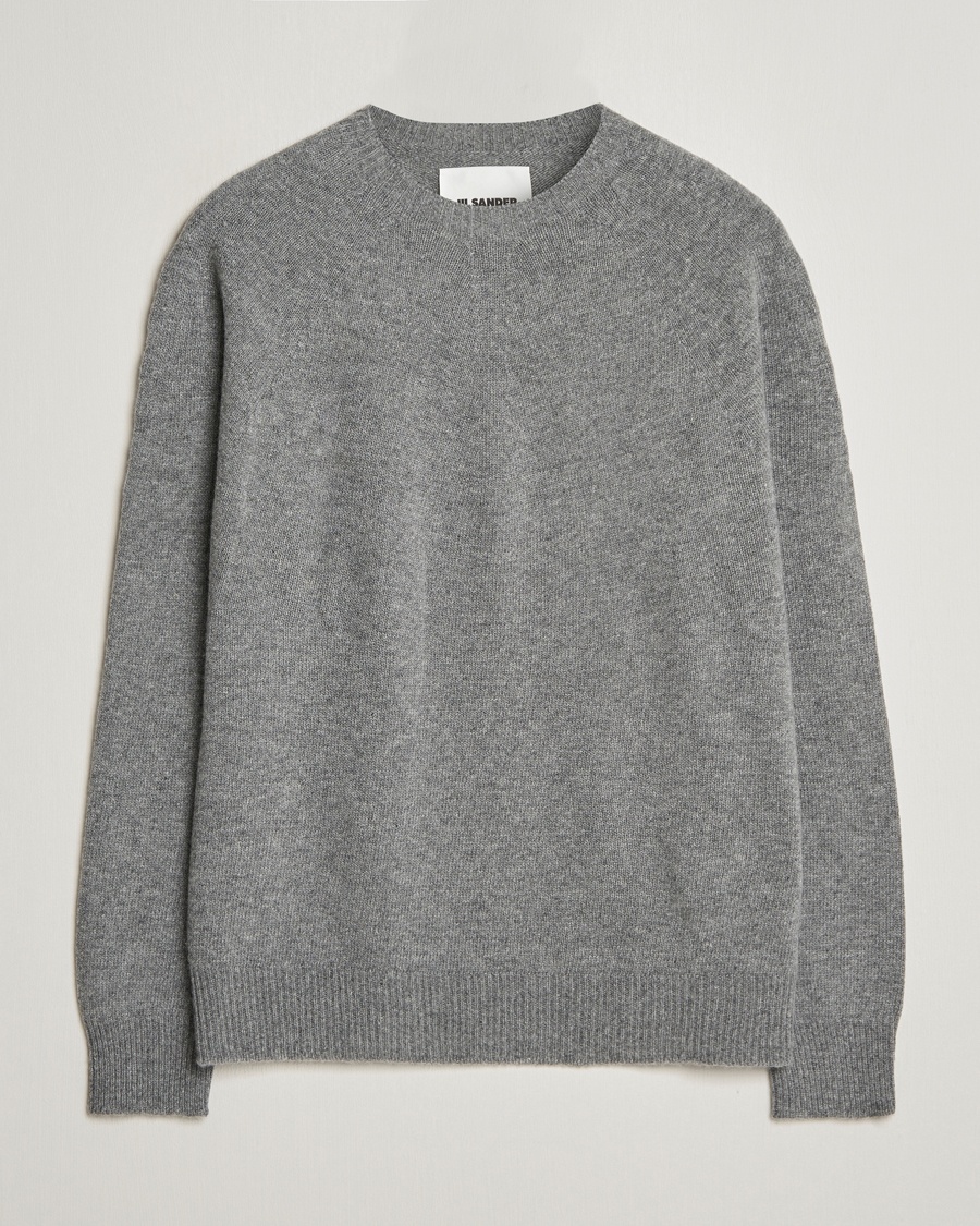 Jil Sander Seamless Crew Neck Sweater Grey Melange – Grå