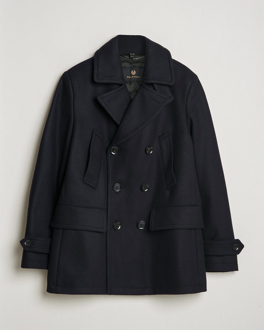 Belstaff Milford Wool Peacoat Ink Blue – Blå