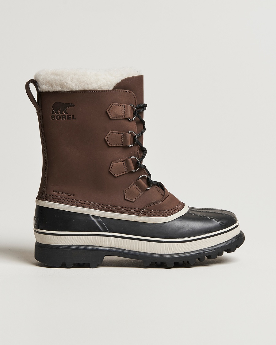 Sorel Caribou WP Felt Lined Leather Boots Bruno – Brun