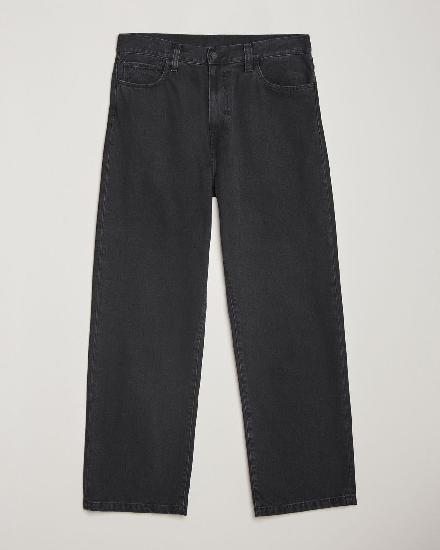 Carhartt WIP Landon Pant Robertson Denim Black Stone Washed – Sort