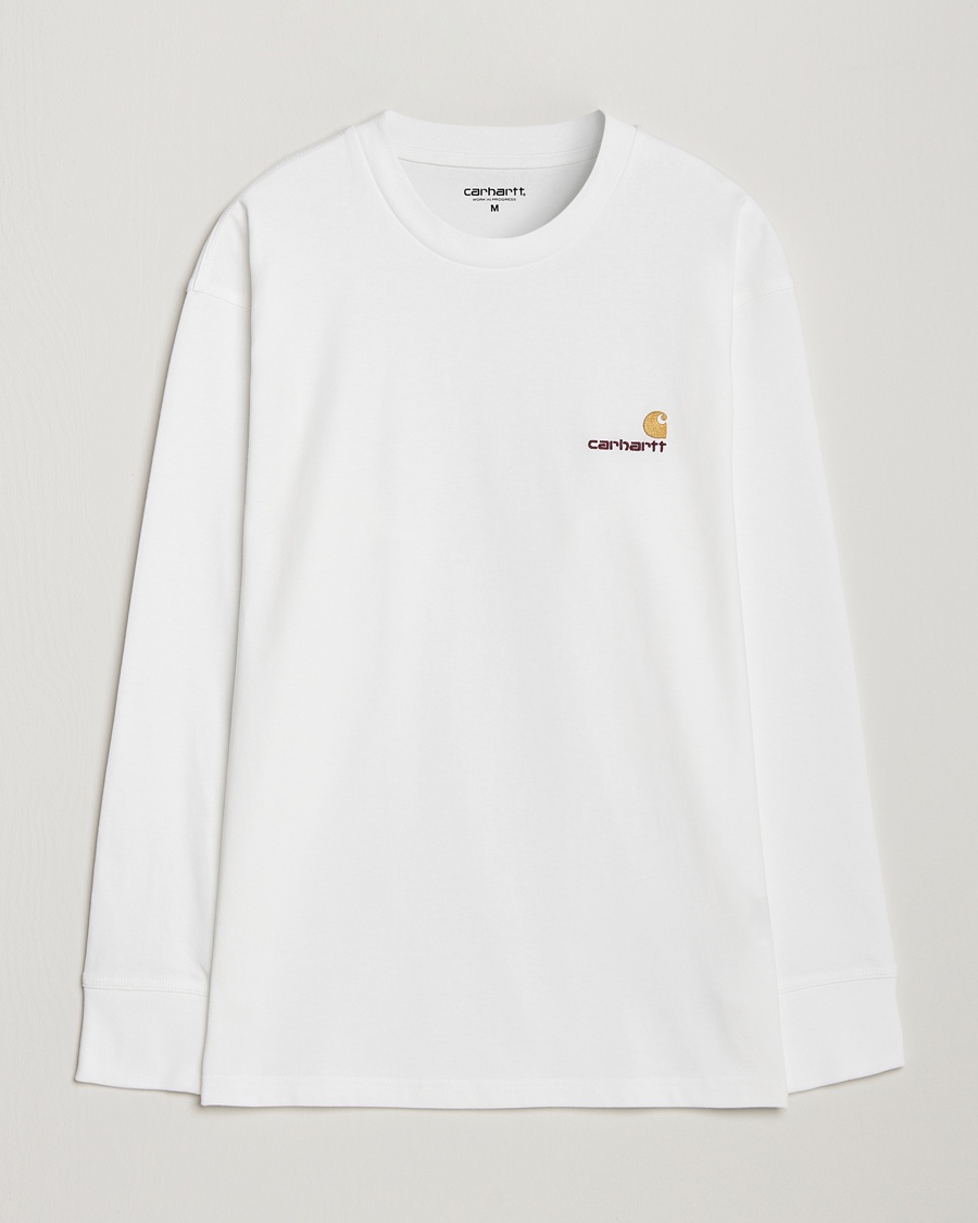 Carhartt WIP American Script Long Sleeve T-Shirt White – Hvid