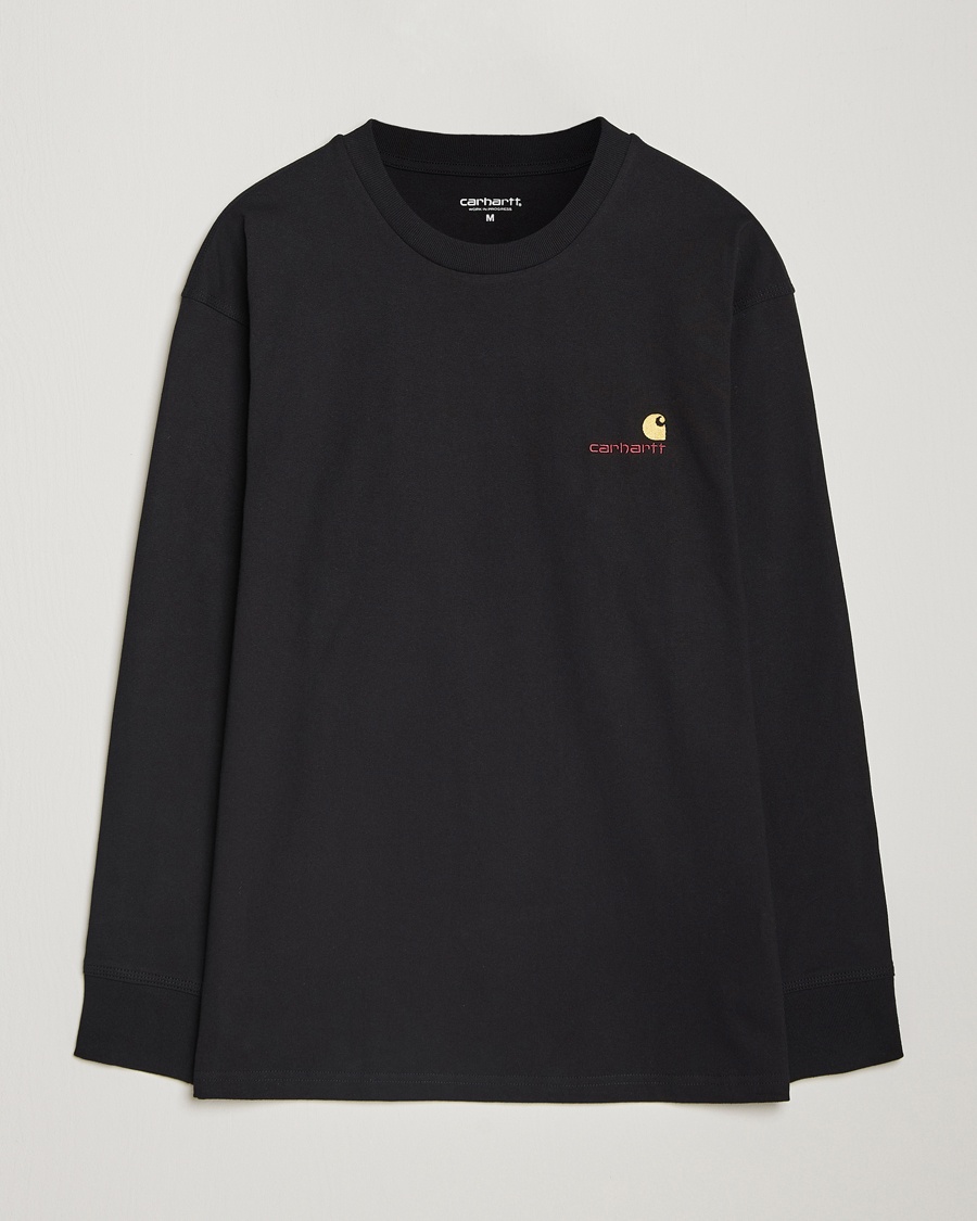 Carhartt WIP American Script Long Sleeve T-Shirt Black – Sort