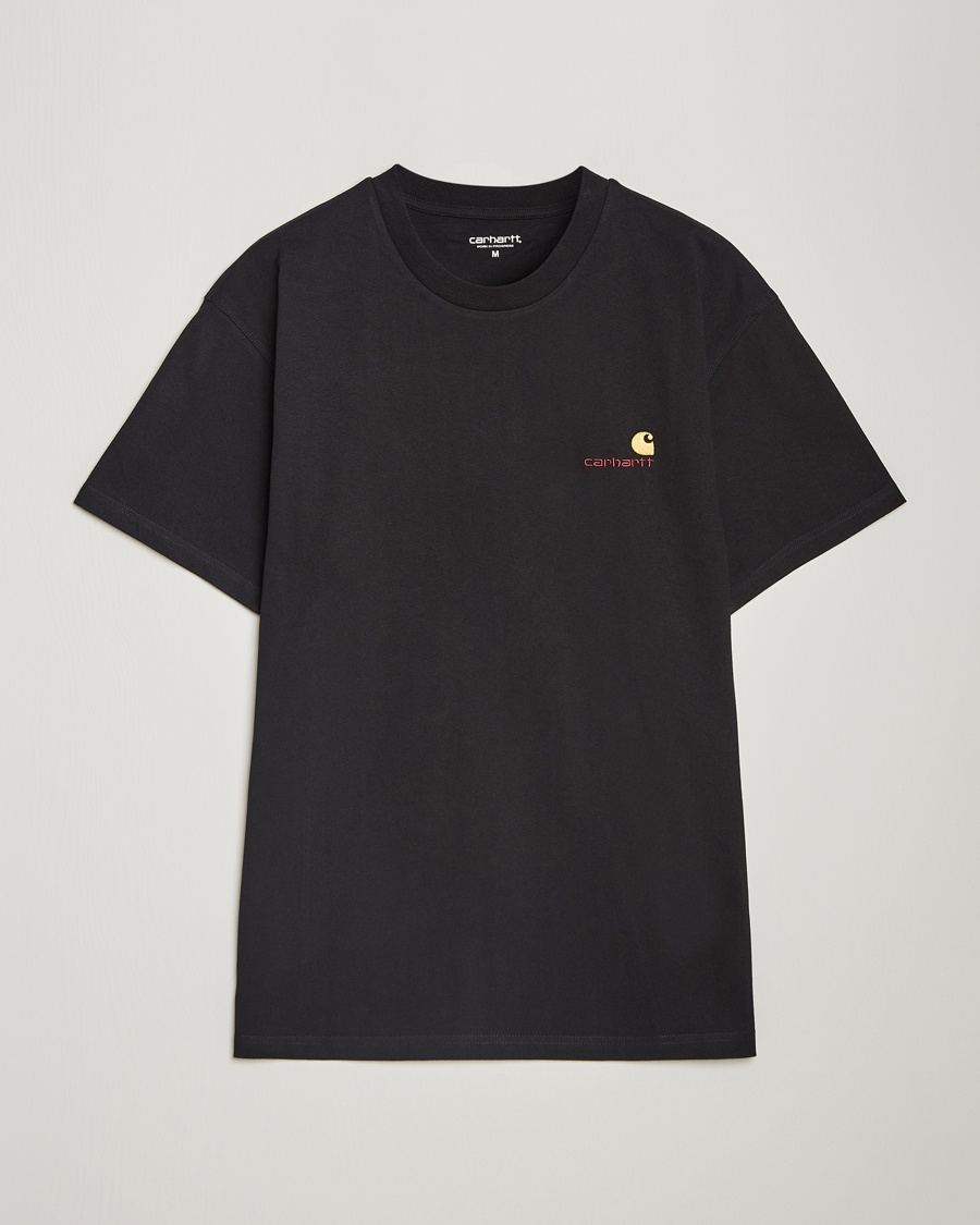 Carhartt WIP American Script Short Sleeve T-Shirt Black – Sort
