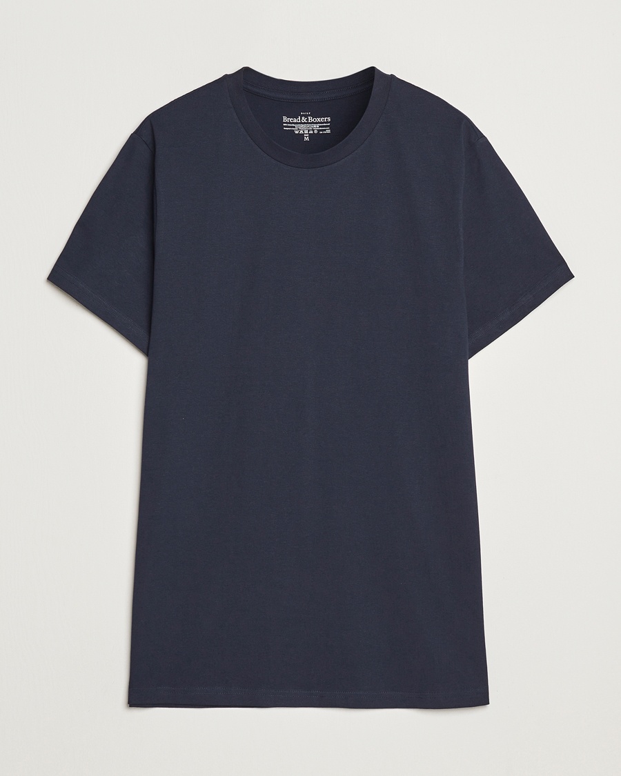 Bread & Boxers Crew Neck Regular T-Shirt Dark Navy – Blå