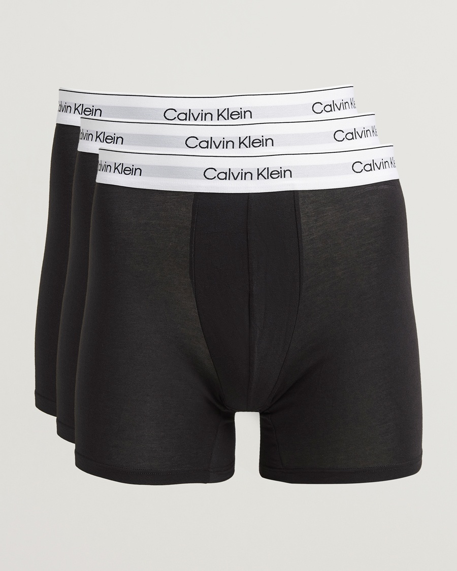 Calvin Klein 3-Pack Icon Cotton Stretch Boxer Brief Black – Sort