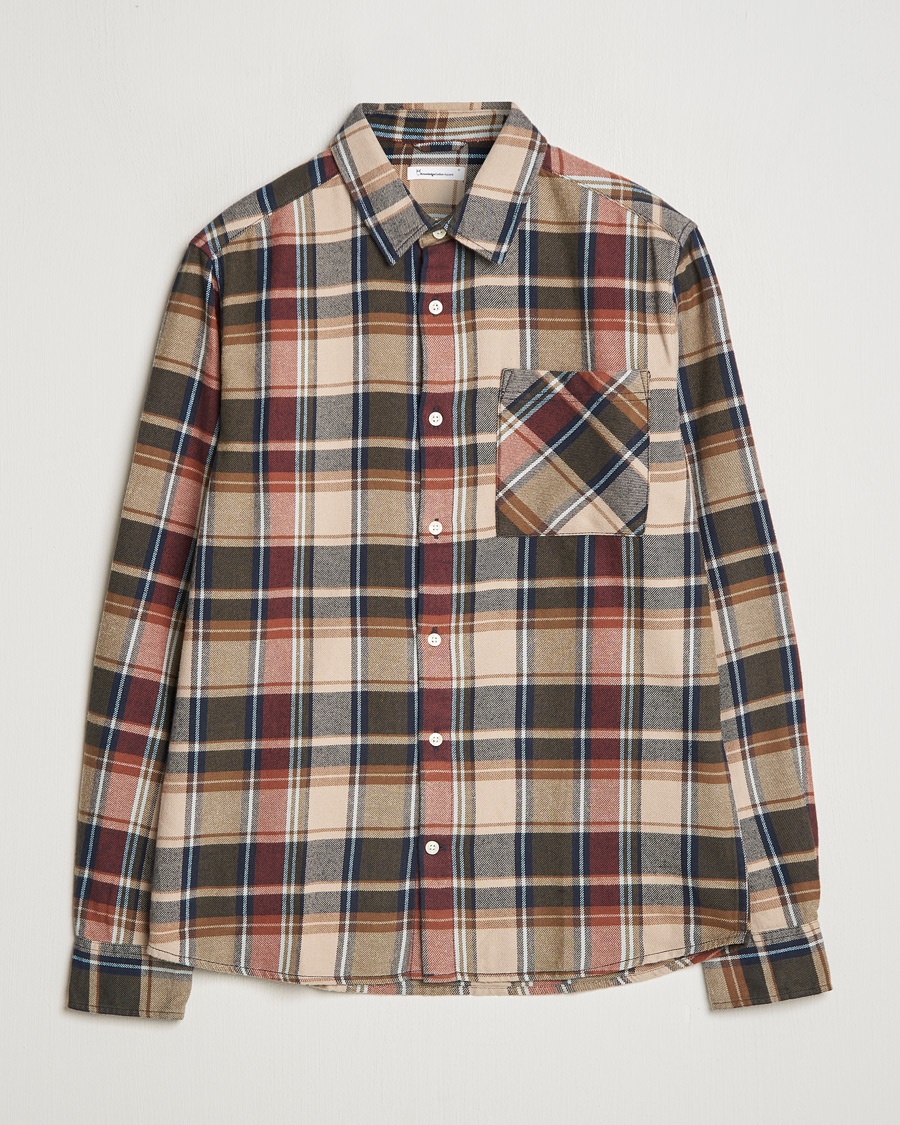 Herre | Casualskjorter | KnowledgeCotton Apparel | Regular Checked Flannel Shirt Multi