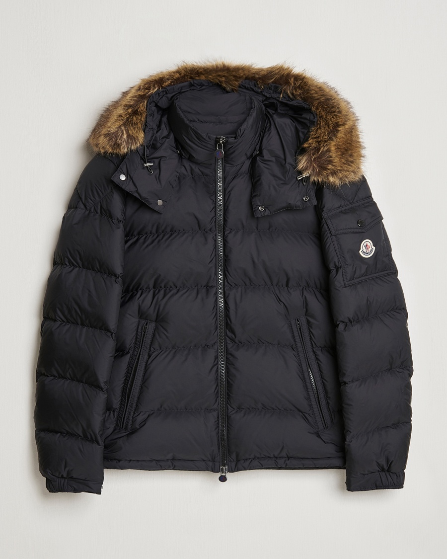 Moncler Maya Faux Fur Jacket Black – Sort