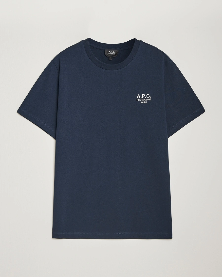 A.P.C. Rue Madame T-Shirt Dark Navy/Ecru – Blå