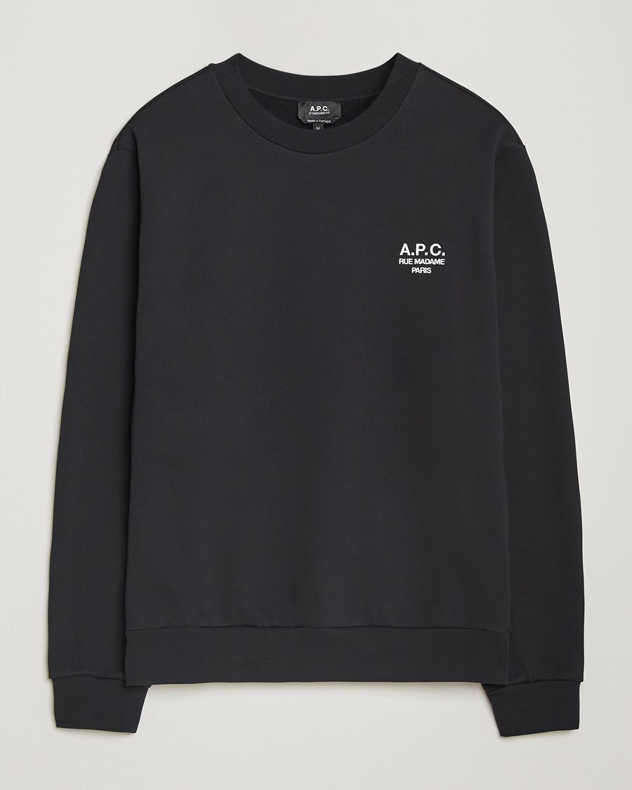 A.P.C. Rue Madame Sweatshirt Black/White – Sort