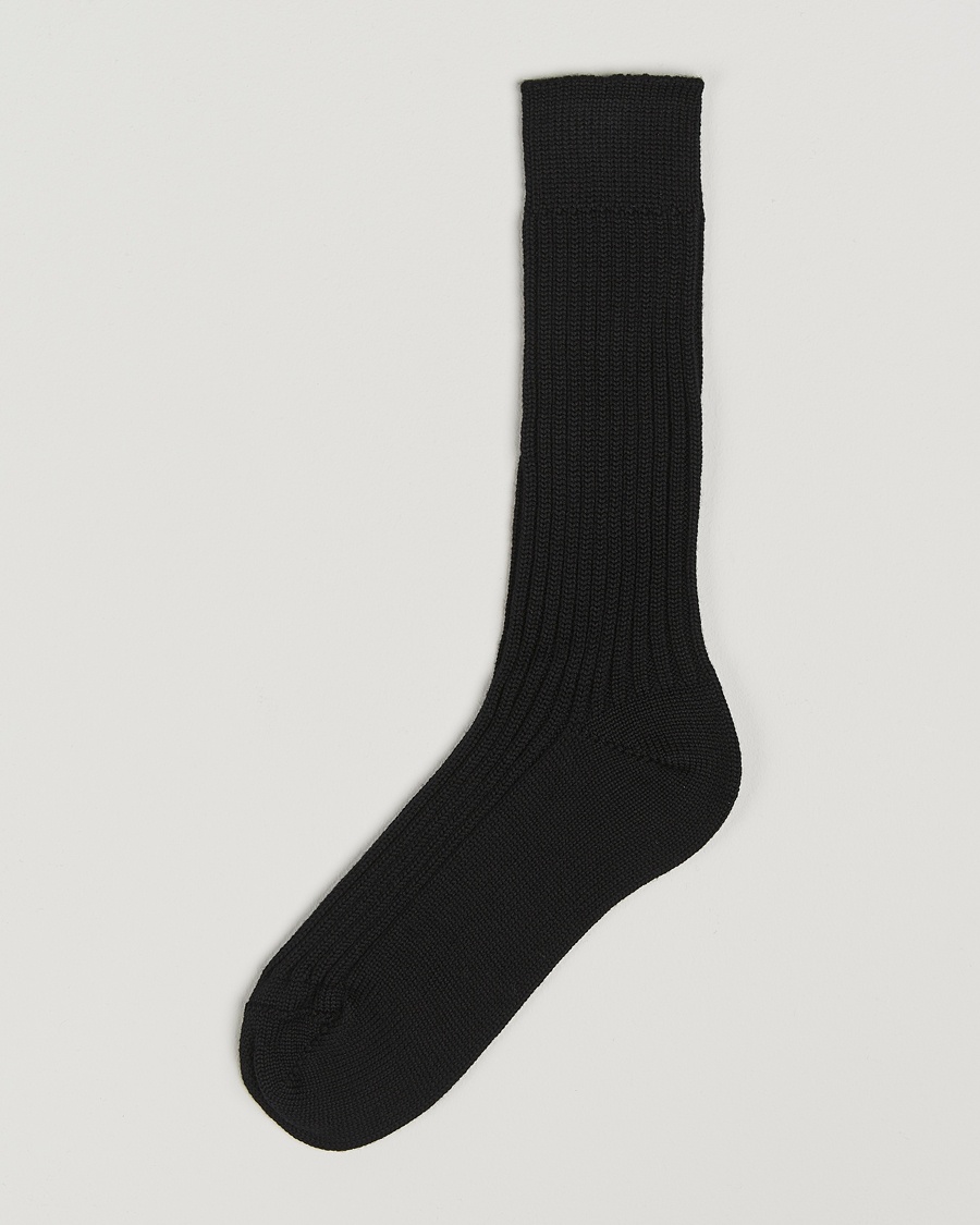 Bresciani Heavy Wool Socks Black – Sort