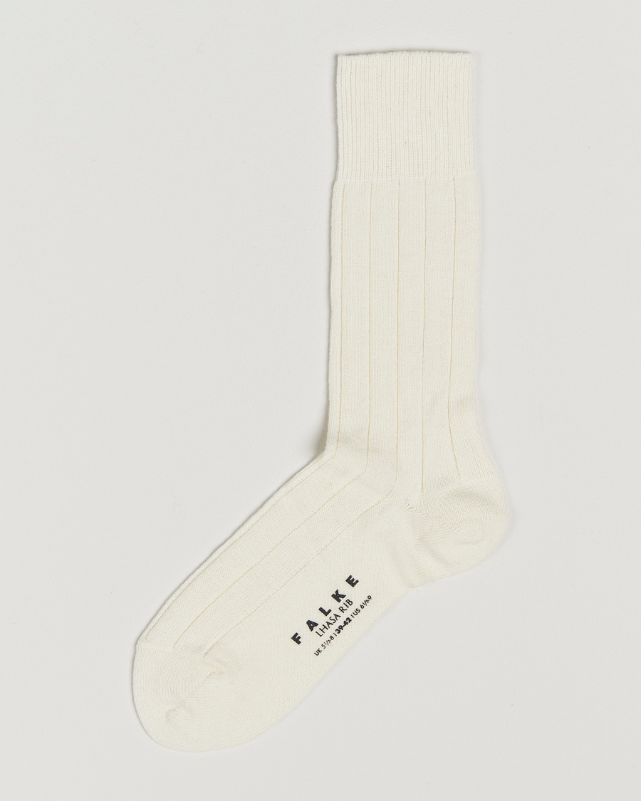 Falke Lhasa Cashmere Socks Off White – Hvid