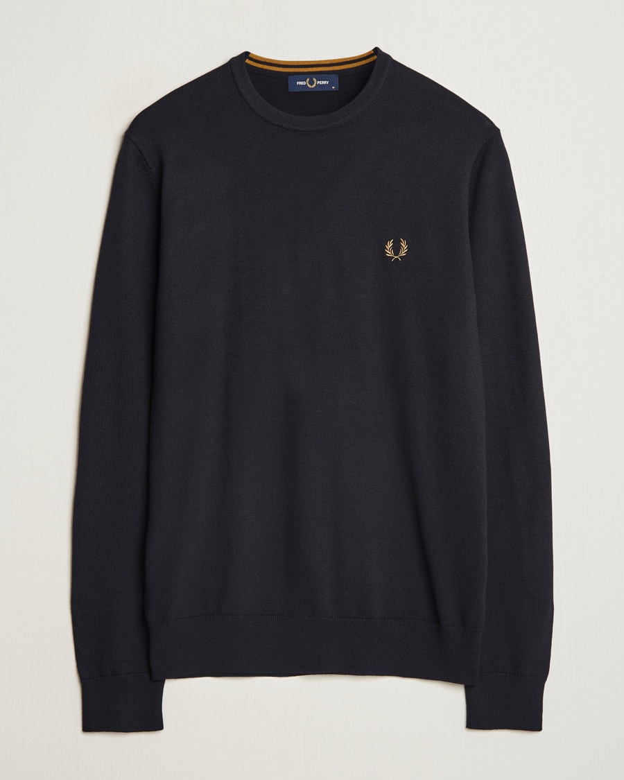 Fred Perry Classic Crew Neck Jumper Navy – Blå