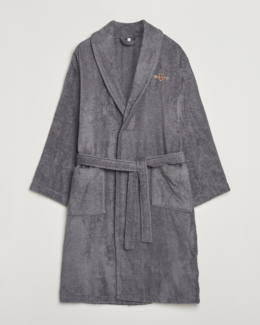 Herre | Business & Beyond - Casual | GANT | Archive Shield Terry Robe Anchor Grey