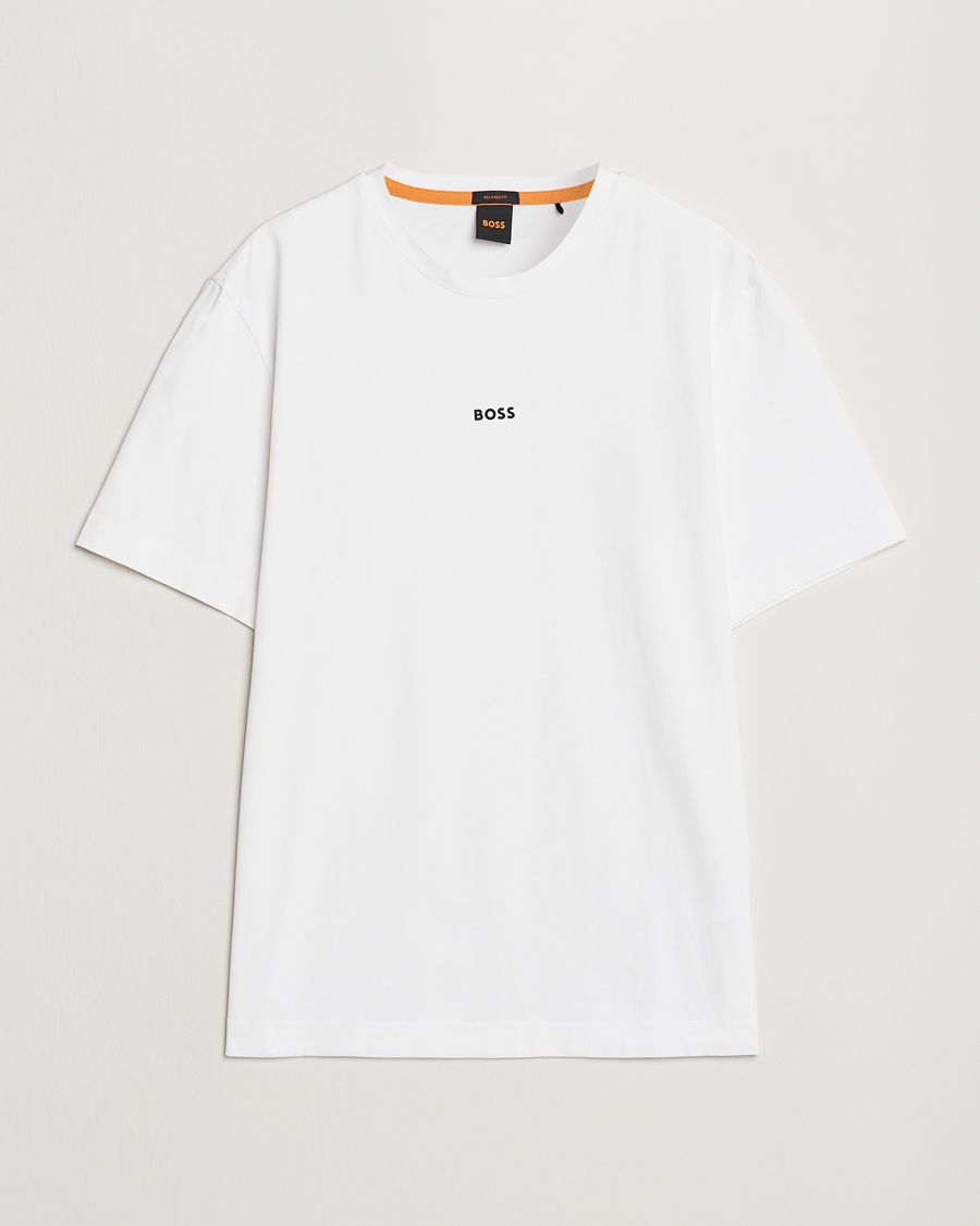 BOSS ORANGE Tchup Logo Crew Neck T-Shirt White – Hvid