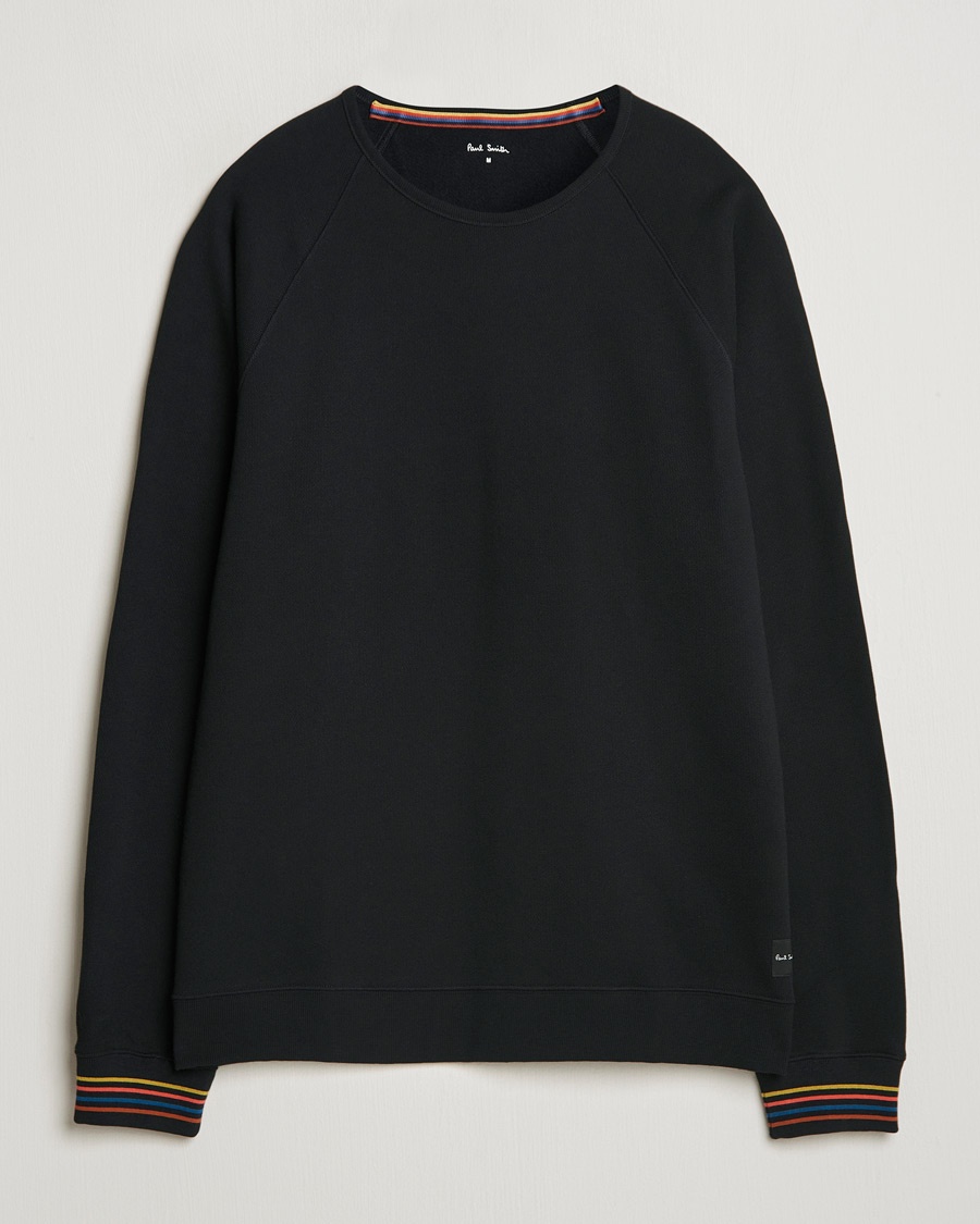 Herre | Best of British | Paul Smith | Artist Rib Crew Neck Sweatshirt Black