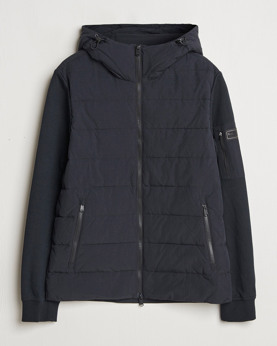 Herre | Barbour International | Barbour International Stanley Hooded Quilted Sweat Black