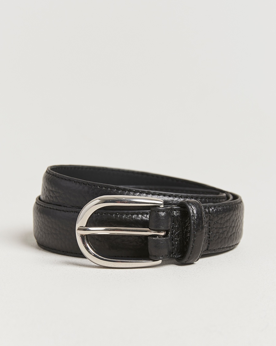 Loake Shoemakers Harry Grained Leather Belt Black – Sort