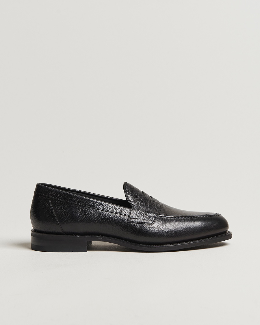 Loake Shoemakers Imperial Grained Penny Loafer Black – Sort