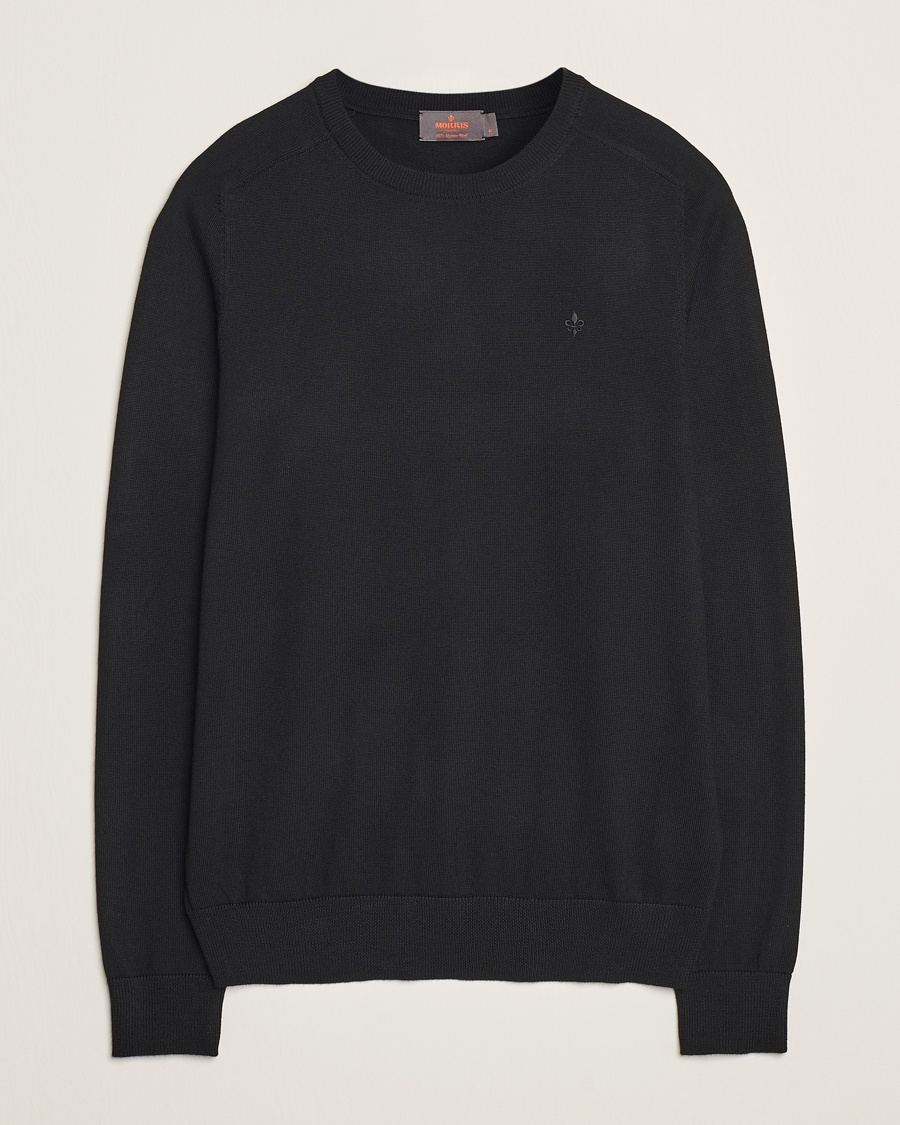 Morris Merino O-Neck Black – Sort